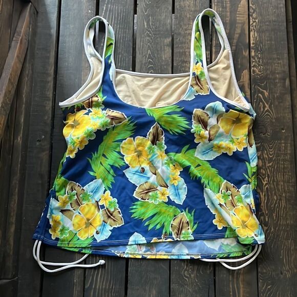 Cazimi tankini floral swimsuit tank top Sz-18W - Picture 7 of 11